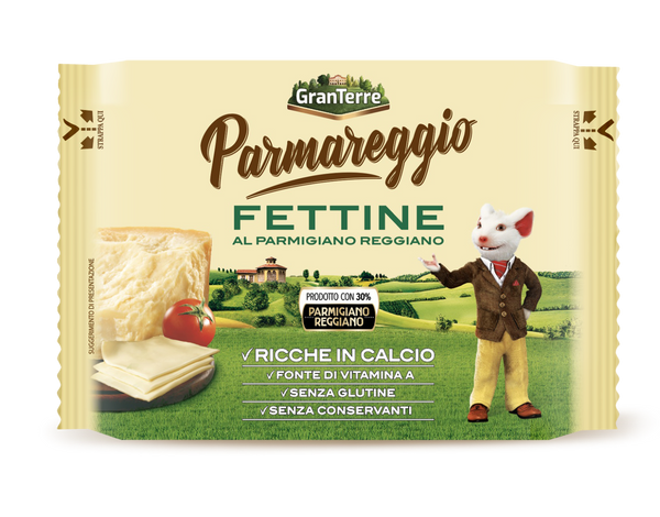 Brânză Tartinabilă Felii cu Parmezan Parmareggio Fettine, 150 g