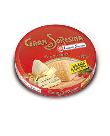 Brânză topită triunghiuri cu Grana Padano Gran Soresina,  140 g