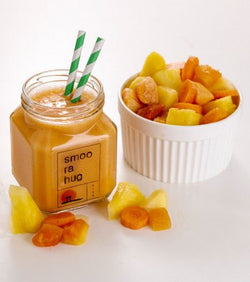 Mix de fructe pentru smoothie - Morcov, Ananas, Papaya, Goji,  150 g